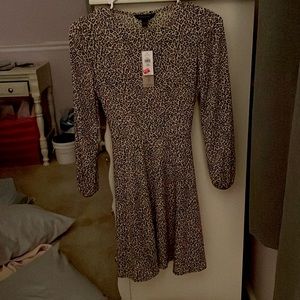 Leopard Print Knee Length Dress